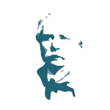 Composer Edvard Grieg. vector portrait Stock Illustration