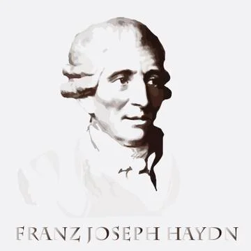 Composer Franz Joseph Haydn. vector portrait Stock Illustration