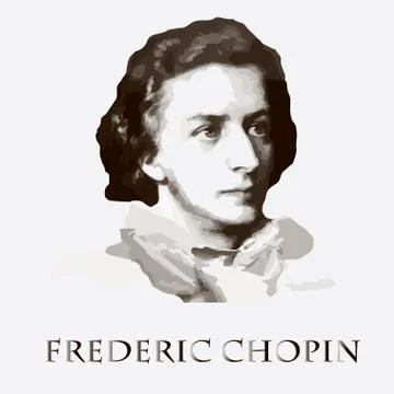 Composer Frederic Chopin. vector portrait Stock Illustration