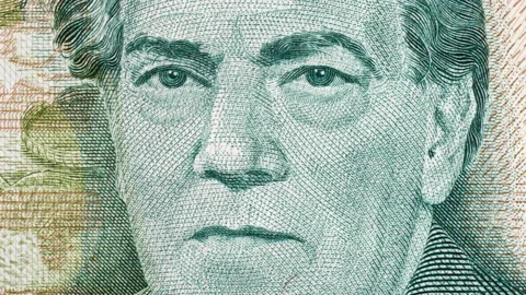 Composer Heitor Villa-Lobos on Brazil vintage banknote tilting Stock Footage 148439237