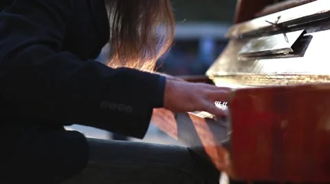 Composer Plays the Piano Stock Footage 56196156