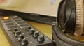 Composer Workplace. Music Maker Plays Melody on Pad Midi Controller. HD Footage