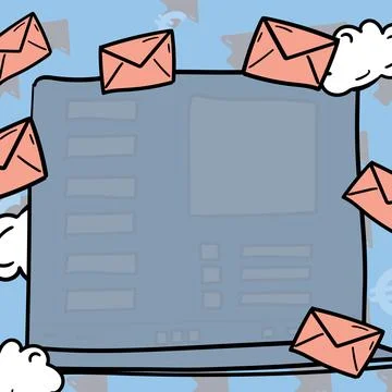 Composing Letter Idea, Listing Text Documents, Presenting Writing Tools, Selling Stock Illustration