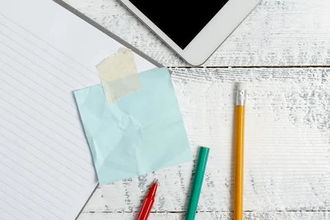 Composing Letter Idea, Listing Text Documents, Drafting Handwriten Article Stock Photos