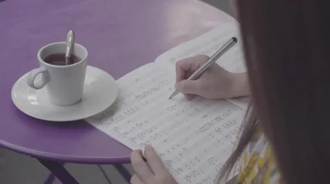 Composing music / Music sheets Stock Footage 55343060