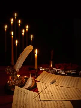 Composing music Foto stock