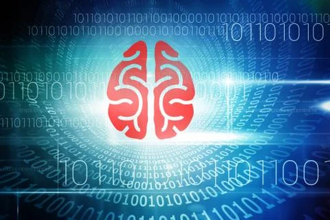 Composite 3d image of brain 写真素材