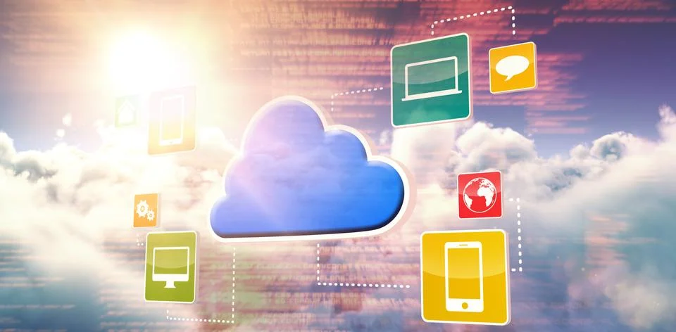 Composite 3d image of cloud computing graphic Stock-Fotos