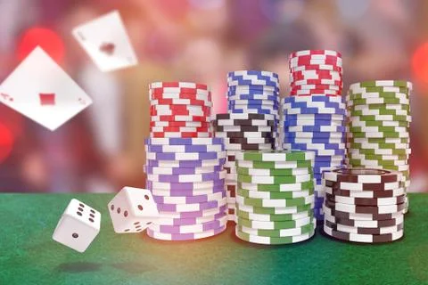 Composite 3d image of computer generated 3d image of dice Foto stock