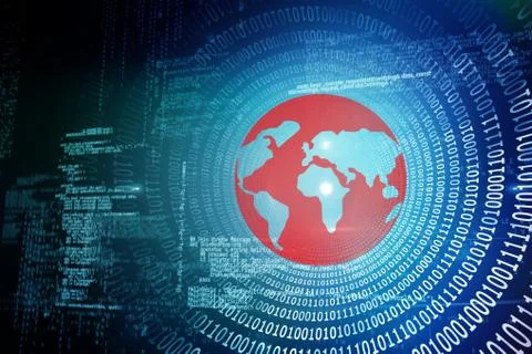 Composite 3d image of earth 库存插图