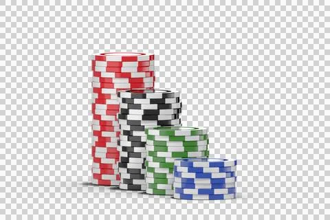 Composite 3D image of gambling chips Stock Photos