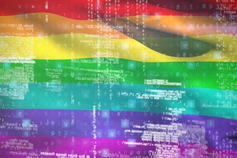 Composite 3d image of image of data Stock Photos