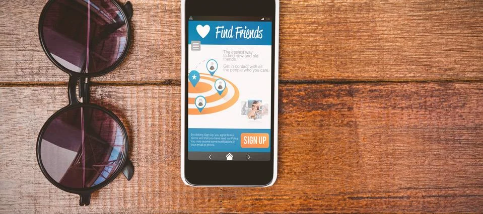 Composite 3d image of interface of chat application Stock Photos