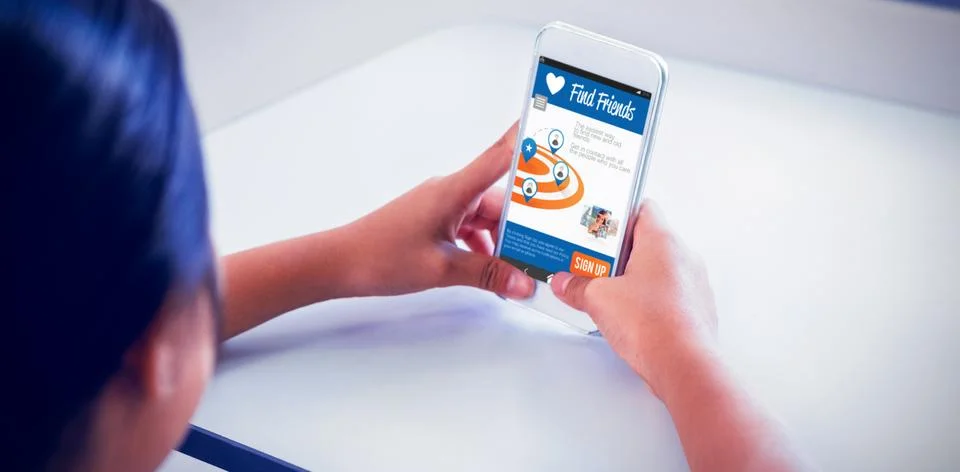 Composite 3d image of interface of chat application Stock Photos