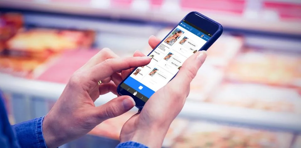 Composite 3d image of interface of chat application Stock Photos