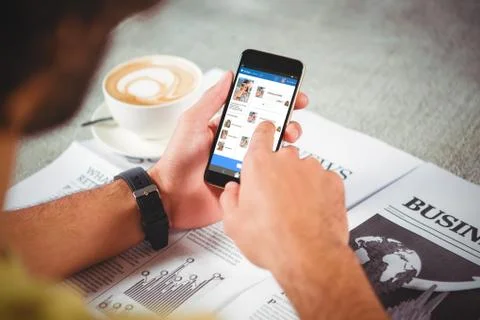 Composite 3d image of interface of chat application Stock Photos