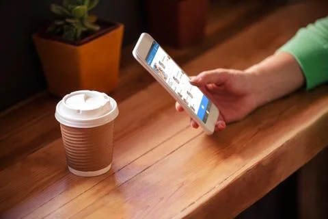 Composite 3d image of interface of chat application Stock Photos