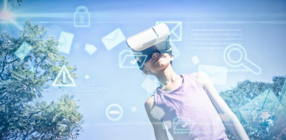 Composite 3d image of security interface Stock Photos