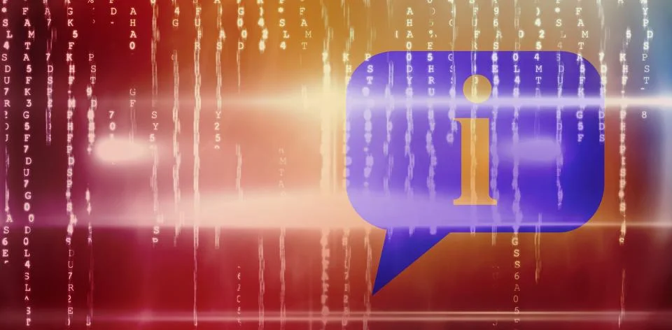 Composite 3d image of speech bubble Stock Photos