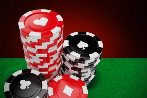 Composite 3d image of vector image of gambling chips Foto stock