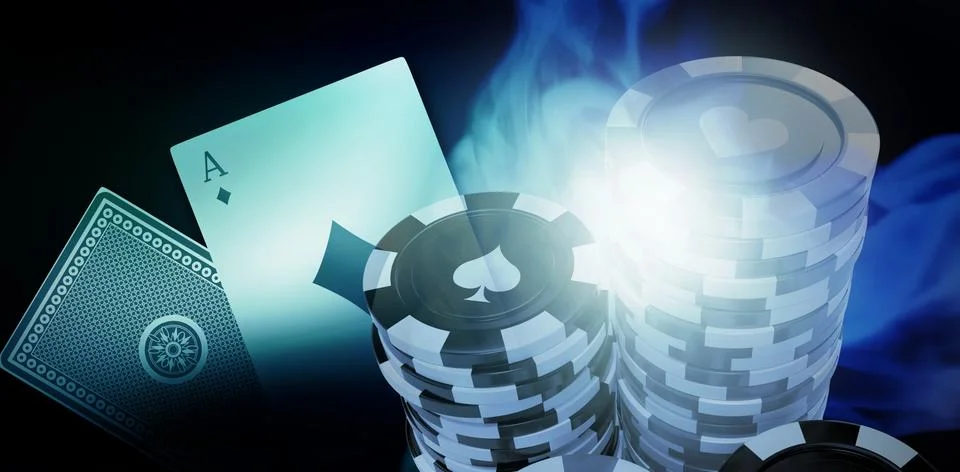 Composite 3d image of vector image of gambling chips Foto stock