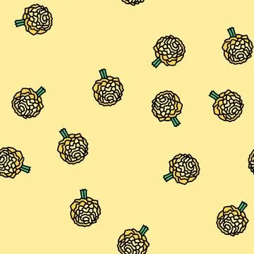 Composite bouquet flower vector seamless pattern Illustrazione stock