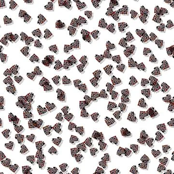 Composite dark hearts on white background Stock Illustration