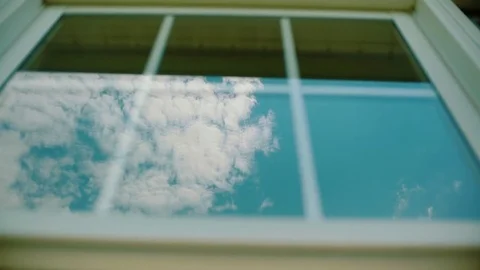 Composite with house window and rotate camera Video stock 77178806