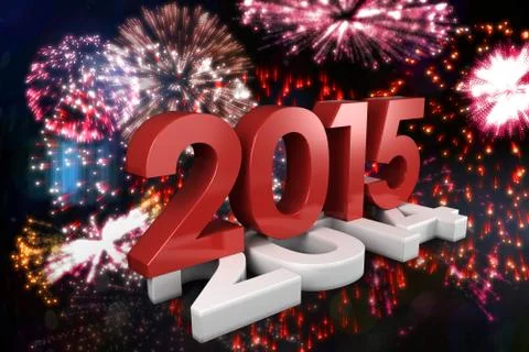 Composite image of 2014 and 2015 Stock Illustration