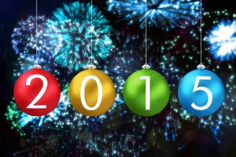 Composite image of 2015 Illustrazione stock
