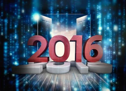 Composite image of 2016 graphic 스톡 일러스트