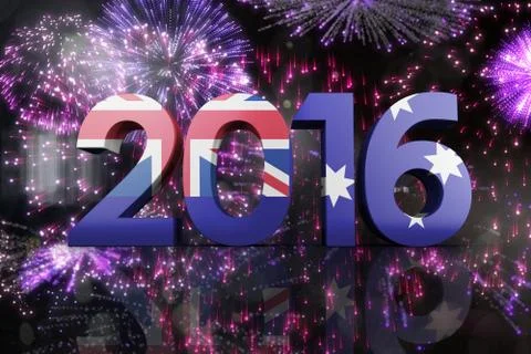Composite image of 2016 graphic Stock Illustration