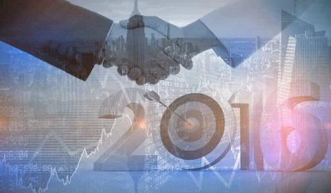 Composite image of 2016 graphic Stock Illustration