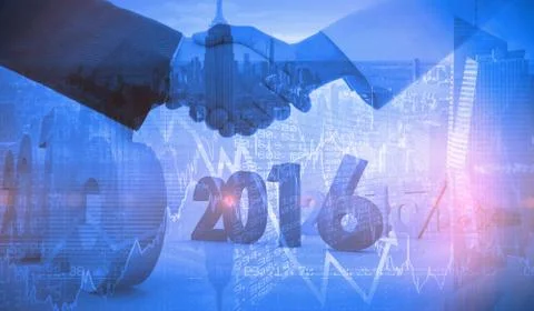 Composite image of 2016 graphic Stock Illustration