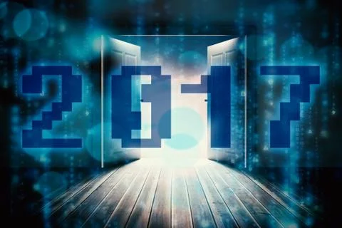 Composite image of 2017 Illustrazione stock