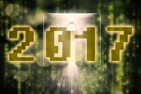 Composite image of 2017 Illustrazione stock