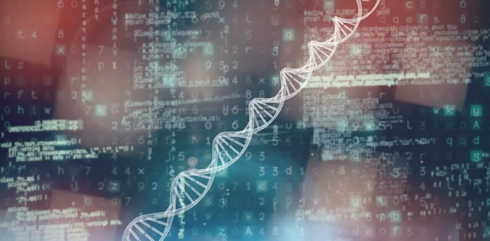 Composite image of 3d composite image of dna Foto stock