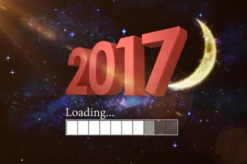 Composite image of 3D illustration of numbers in red Foto stock