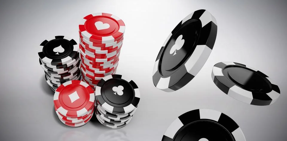 Composite image of 3d image of black casino token with clubs symbol Stock Illustration