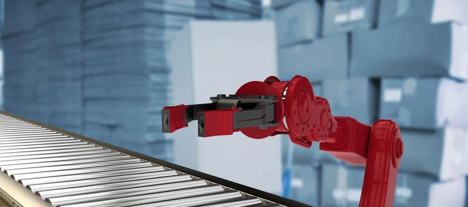 Composite image of 3d image of conveyor belt Stock Illustration