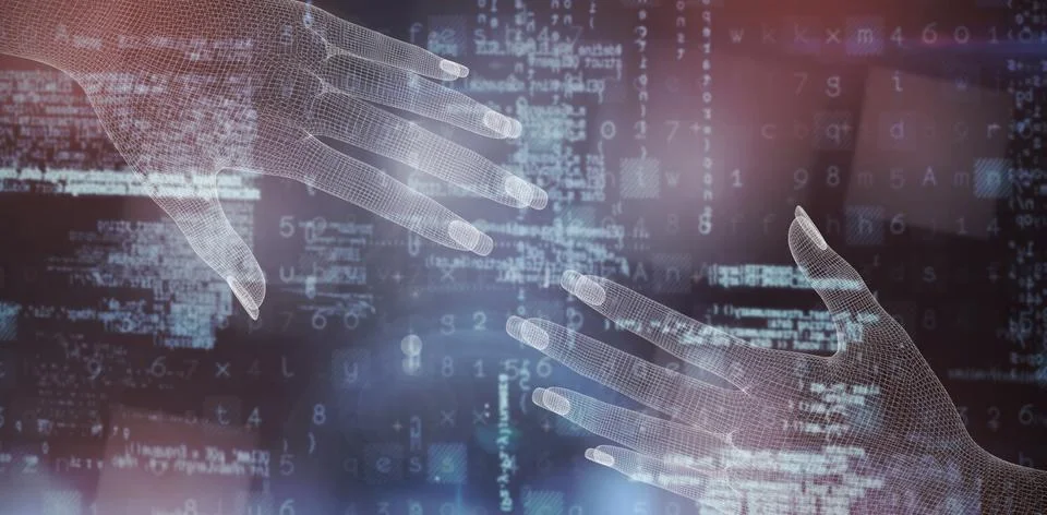 Composite image of 3d image of hand Stock Photos