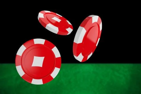 Composite image of 3d image of red casino token Foto stock