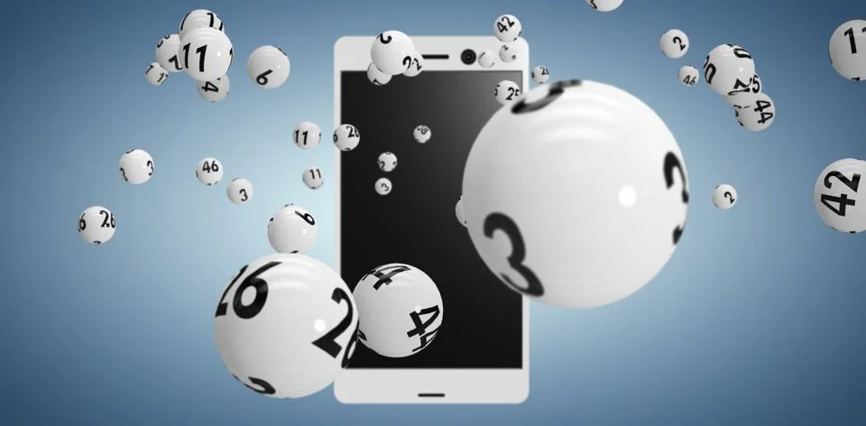 Composite image of 3d image of white bingo balls Stock Illustration