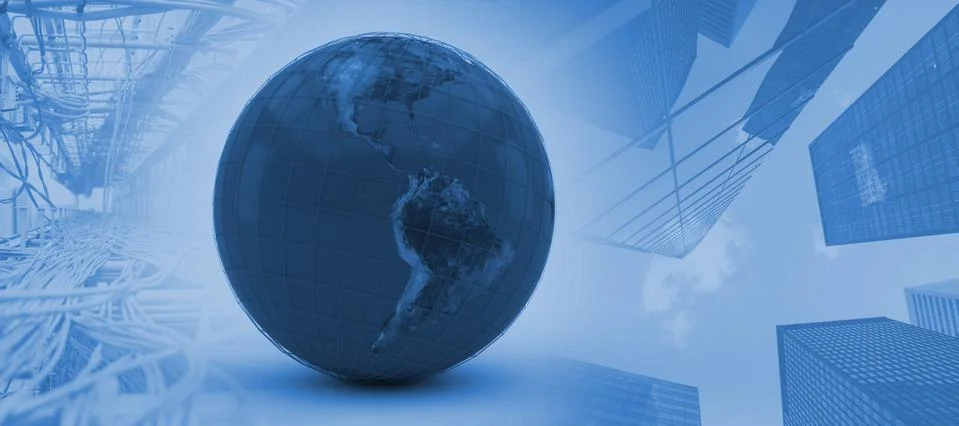 Composite image of 3d vector image of globe 스톡 일러스트