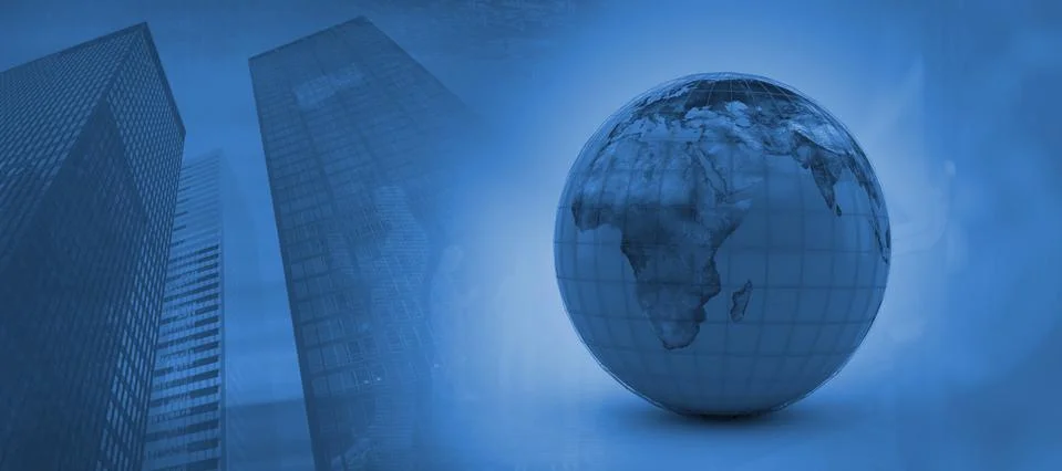 Composite image of 3d vector image of blue globe 스톡 일러스트