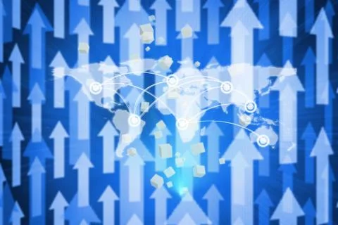 Composite image of abstract cube background Stock Illustration