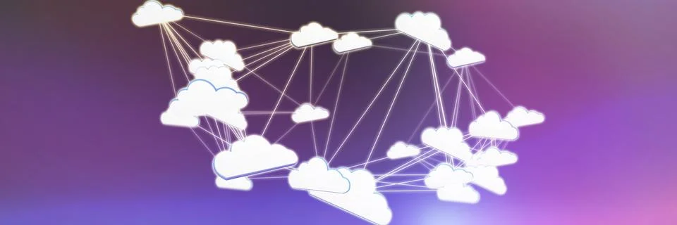 Composite image of abstract image of cloud computing symbol Stock Illustration