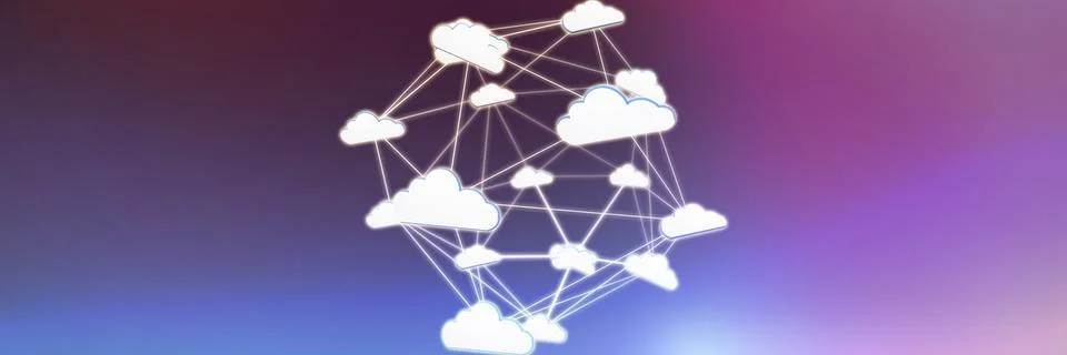 Composite image of abstract image of cloud computing symbol Stock Illustration