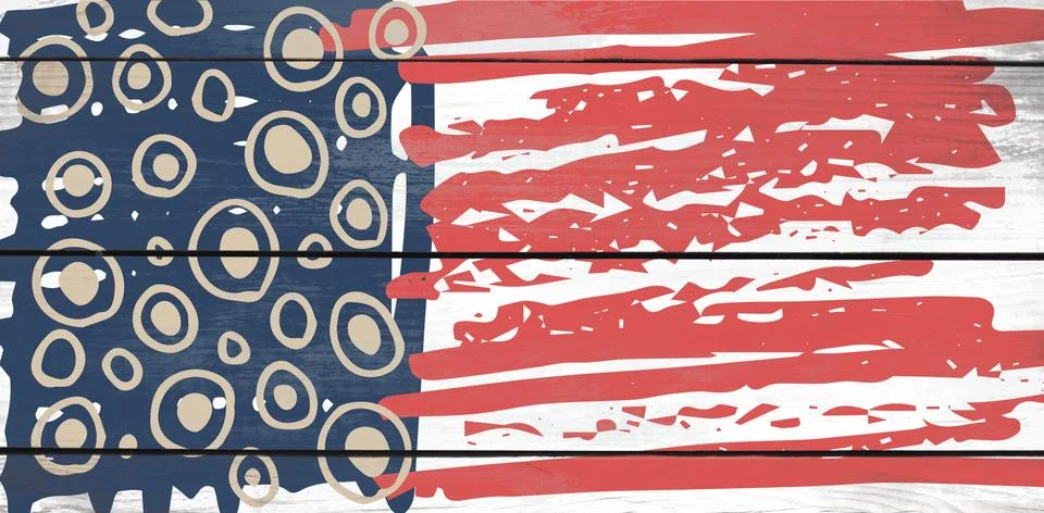 Composite image of abstract image of red and blue patterns Stock Photos