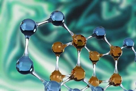 Composite image of abstract molecule model Stock Illustration